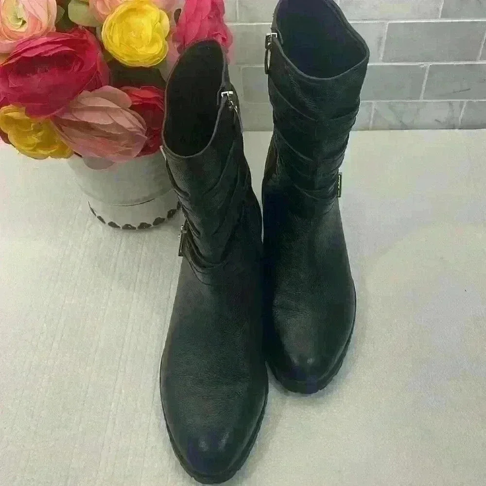 Essex Lane Macy Black Size 10 medium, Double Buckle Leather Upper - Picture 3 of 7